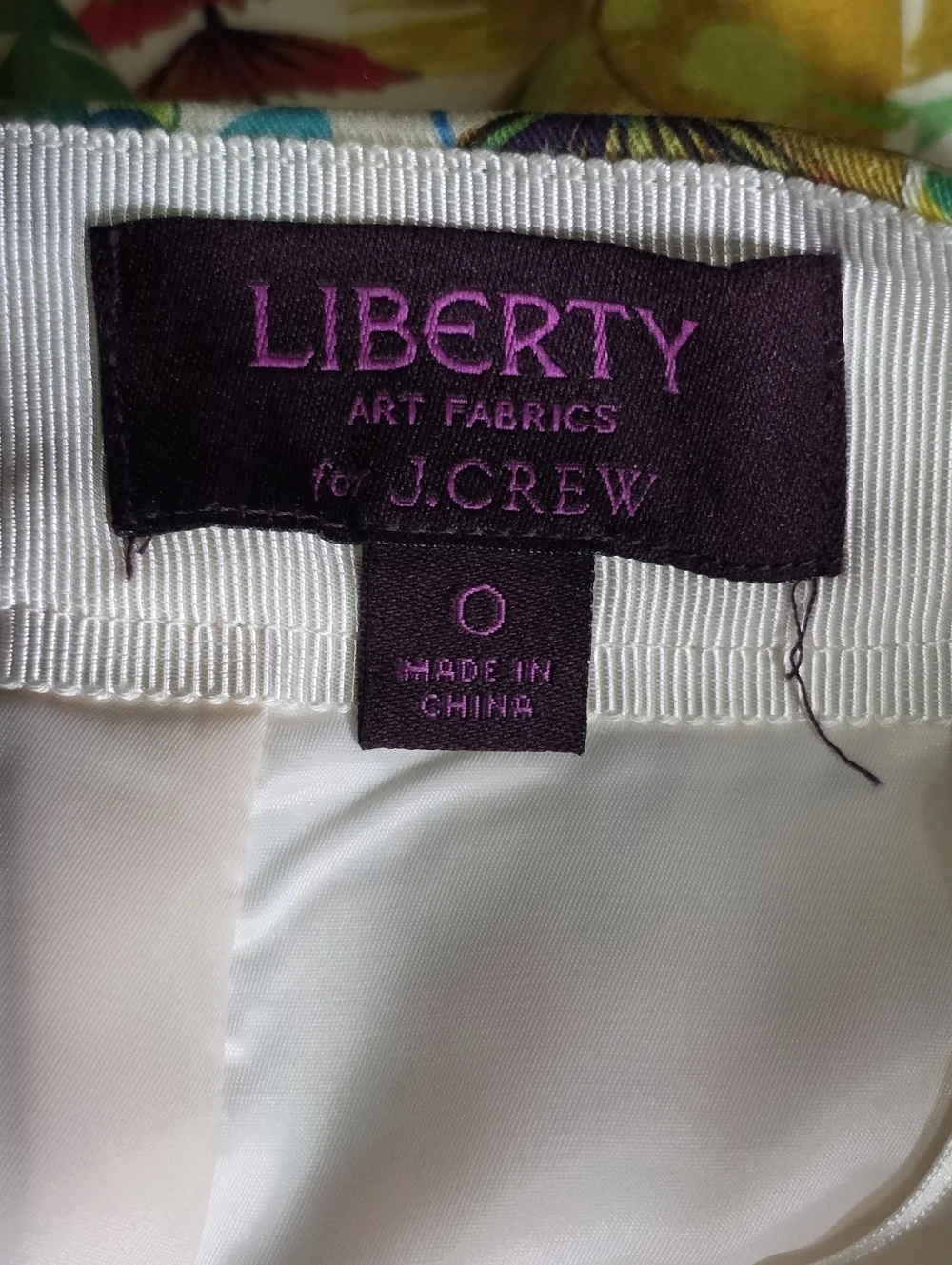 J.Crew Liberty Floral Mini Skirt Size 0 Multicolor Cotton Lined Spring